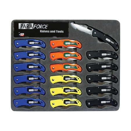 Accusharp Paraforce Folding Knife Assorted, 18PK AC4538